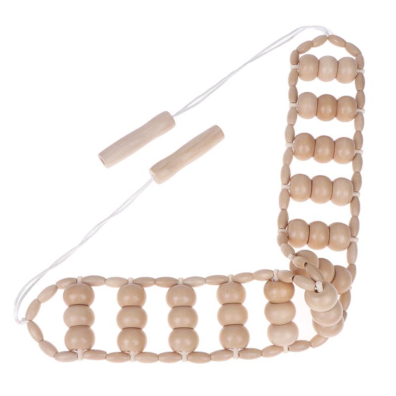 Wood Back Massage Roller Rope Cellulite Massage Tools Portable Self Massage Tools For Neck Leg Back Muscle Pain Relief Body Care