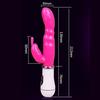 Waterproof Multispeed Rabbit Dildo Vibrator Double G-spot Massager Adult  Toy