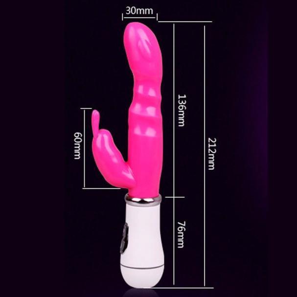 Waterproof Multispeed Rabbit Dildo Vibrator Double G-spot Massager Adult  Toy