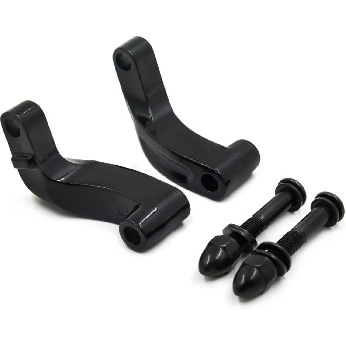 

Motorcycle Mirror Extenders Mirror Relocation Extension Adapter Kit Compatible with Harley Davidson Heritage Flstc Fxcwc Super Glide Fxdc Wide, Black