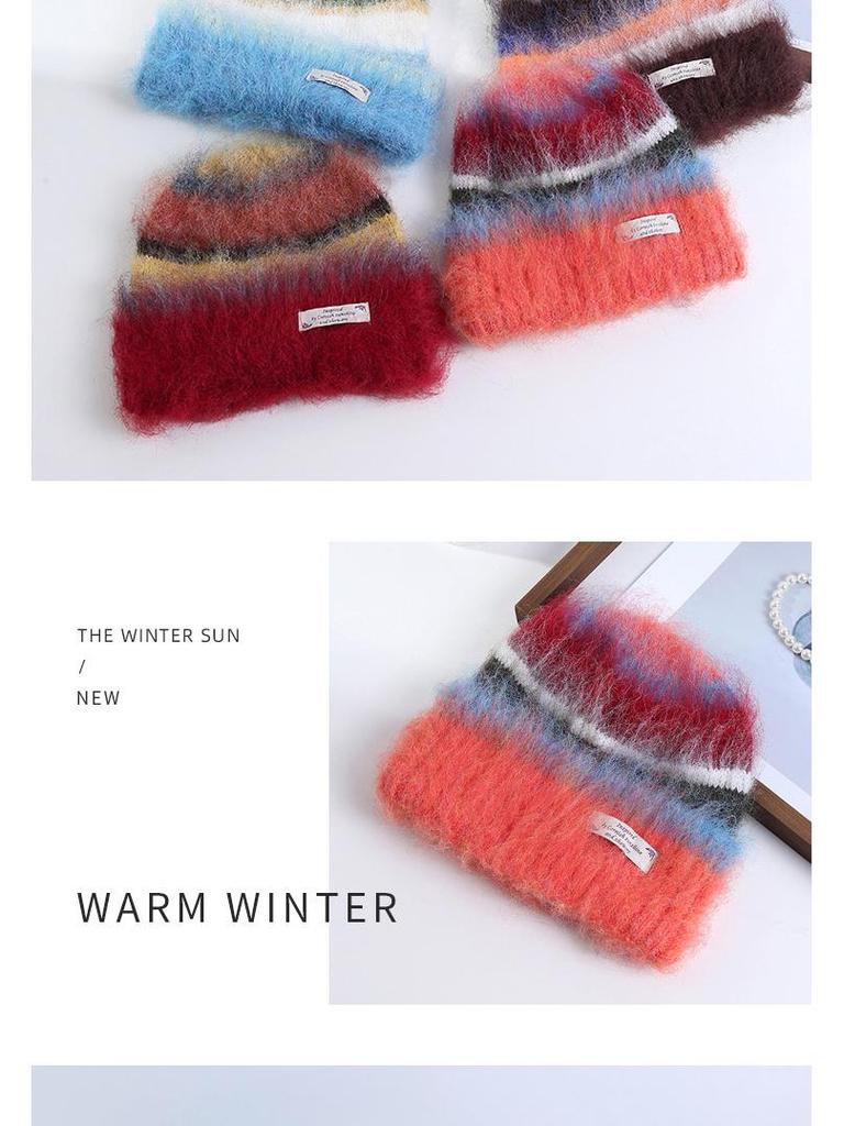 Women's Korean Style Plush Knitted Winter Hat