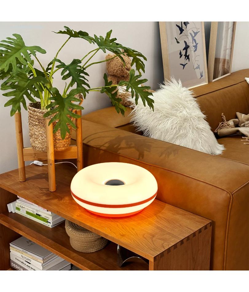 Bauhaus table lamp USB plug bedroom bedside lamp living room dining room decoration donut ambient light