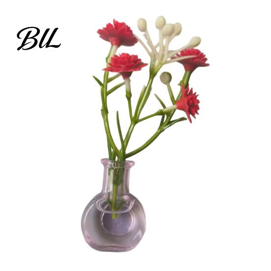 Space-saving Plant Container 1/8/10Pcs Vertical Greenery Vase Magnetic Mini Clear Glass Propagation Planter with Faux Flowers Dorm Room Decor Office
