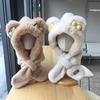 Cozy Fleece-Lined Winter Hat & Scarf with Cute Bow and Ear Protection for Kids