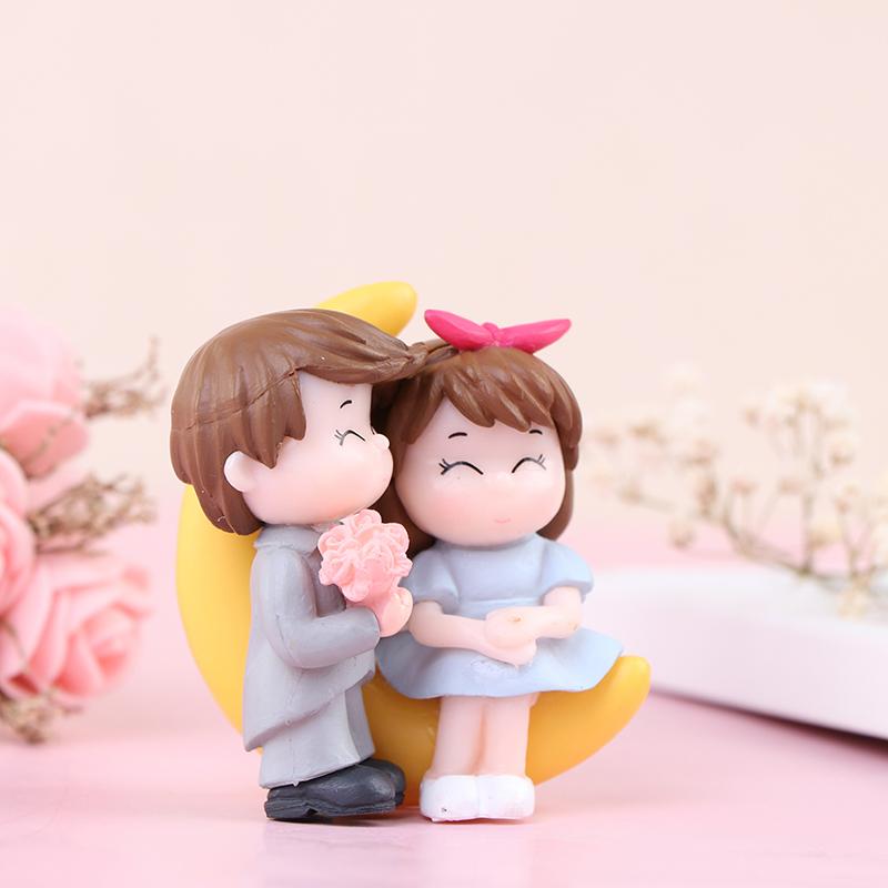 Lovers Couple Miniature Mini Doll DIY Terrarium Figurines Fairy Garden Decor Valentine's Day Gift Home Accessories