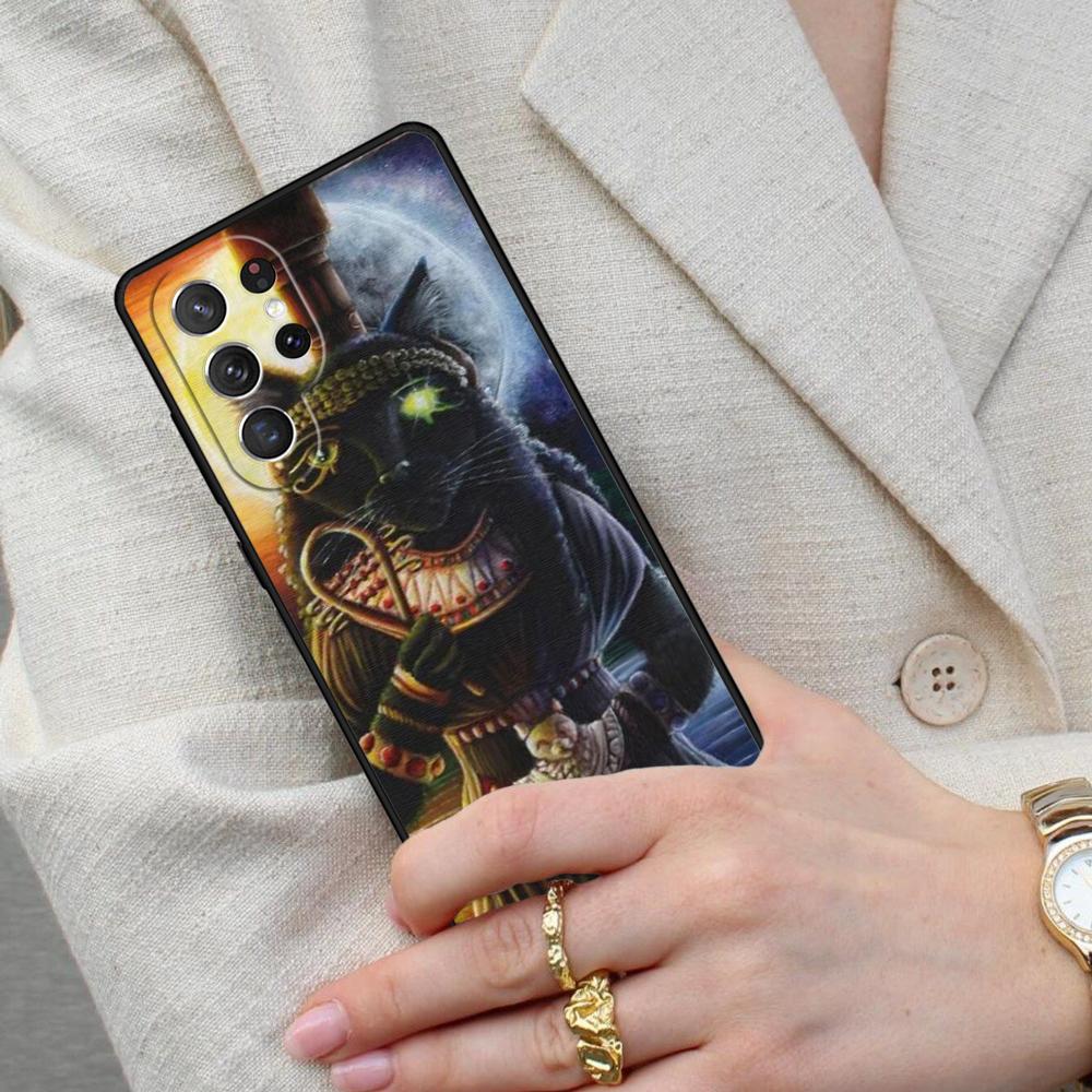 Ägypten Nefertiti Anubis WEICHE Handyhülle für Samsung Galaxy S26 Ultra S25 S24 S23 S22 S21 S20 Note10 Hülle