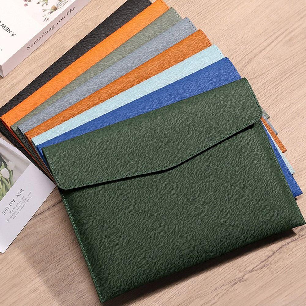 Leather Leather File Folder A4 Document Bag A4 Envelope Folder  School Office