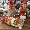 Festive 2023 Christmas Wine Bottle Bags With Stylish Checkered Burlap Design