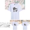 Cute And Fresh Style Unicorn Print T-shirt Cotton Short Sleeve Pullover For Women