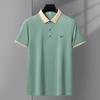 Summer New Lapel Short Sleeve Fashion Casual Men's Business Pure Color Polo Shirt