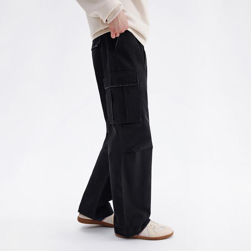 NVG·YOUNG Men's 100% Cotton Straight-Leg Cargo Pants