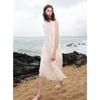 Sancai 2025 Summer Embroidered Lyocell Sleeveless Maxi Dress