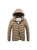 Comfortable and Versatile Jacket Light Slim Cotton Jacket Men's Models Winter Solid Colour Removable Cap Thickened Hooded Jacket Men