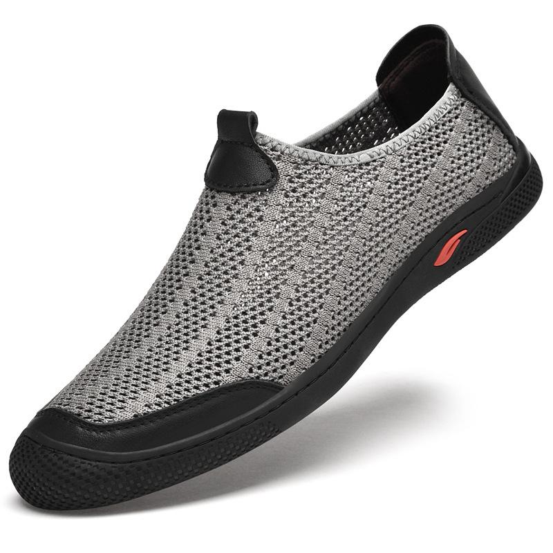 Men s Lightweight Breathable Flyknit Hiking Shoes 42 серый