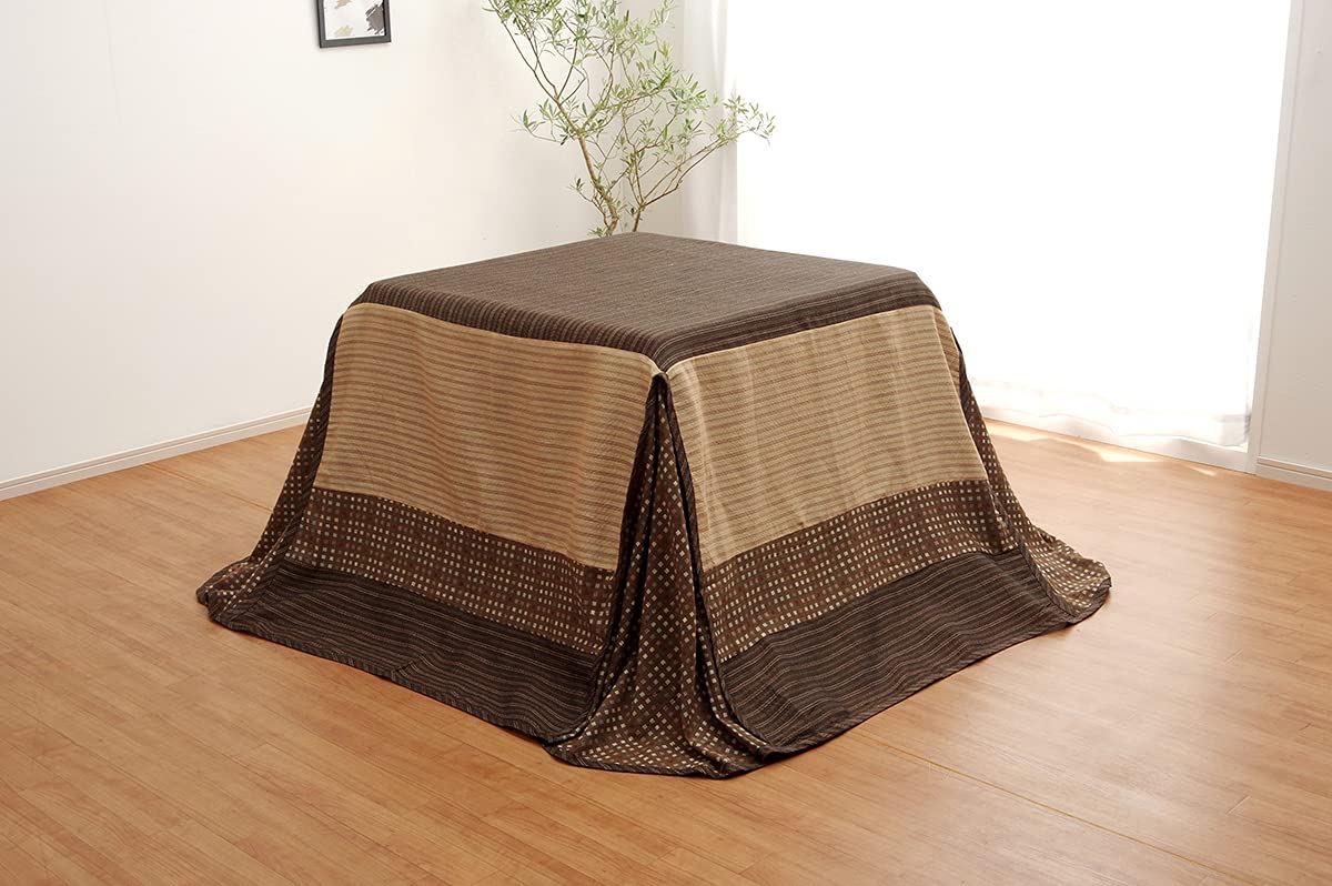 

IKEHIKO Kotatsu Futon Cover, High Type, Yukari, Beige, Approx. 235 x 235cm, Shijira Pattern, Japanese Style #5021039