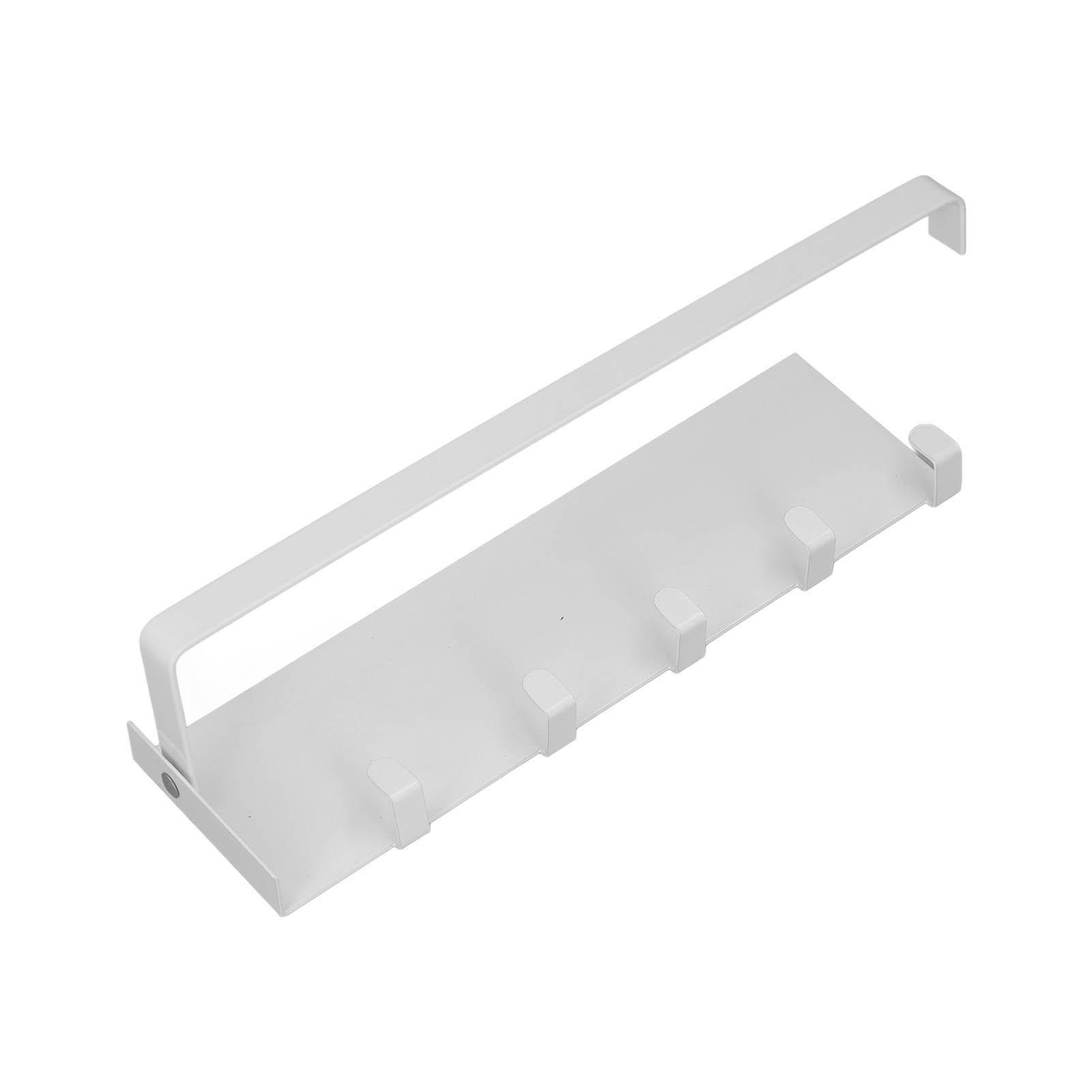 

Боковая полка для холодильника Многоцелевая складная большой вместимости Магнитная полка для специй для холодильника с крючками Белая белый