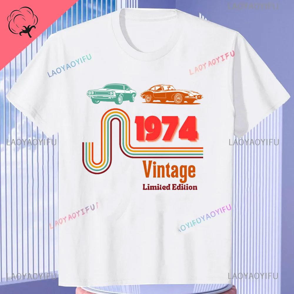 Born in Vintage 1974 Limited Edition Cassette T Shirt  51th Birthday Gifts  Years Old Vintage 1974 High Quality TShirt Tops