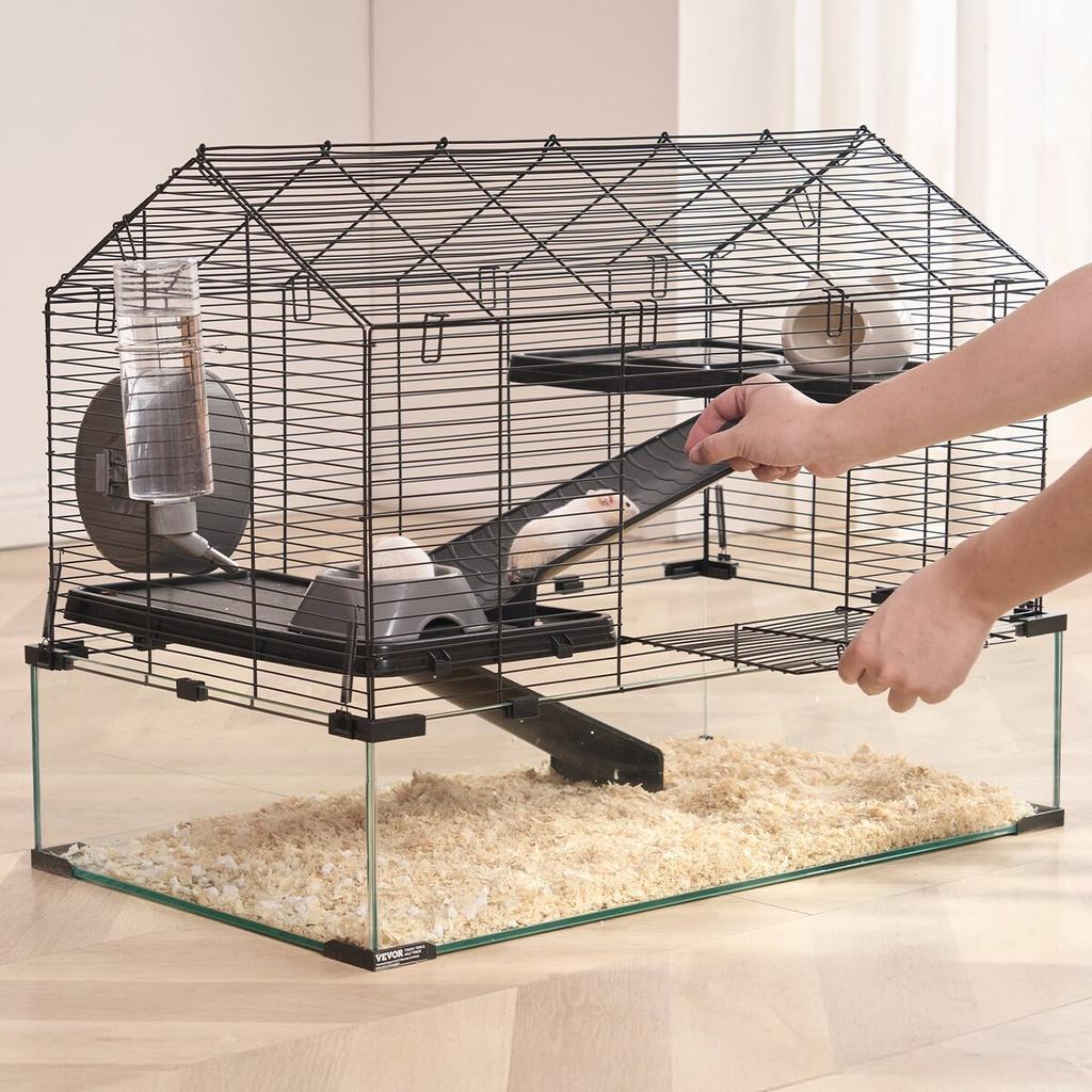 Wire Hamster Cage Habitat 29.5in Rodent Gerbil Small Animal House