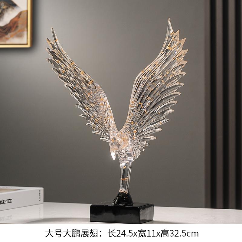 Abstract Gold Eagle Decoration Beautifully Resin Angel Wing Craftwork Sculpture Ornament Angel Wing Statue Home Decor Figurine