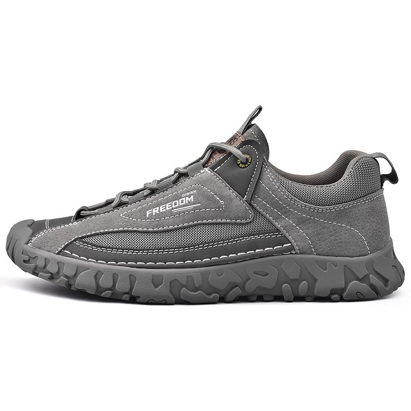 Four Seasons Men's Pigskin Mesh Breathable Retro Casual Shoes Large Size Casual Shoes Lightweight Ankle Boots