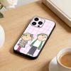 D-Charlie and Lola Cartoon Phone Case For iPhone 17 16 15 14 13 12 Max Plus Silicone Black Cover