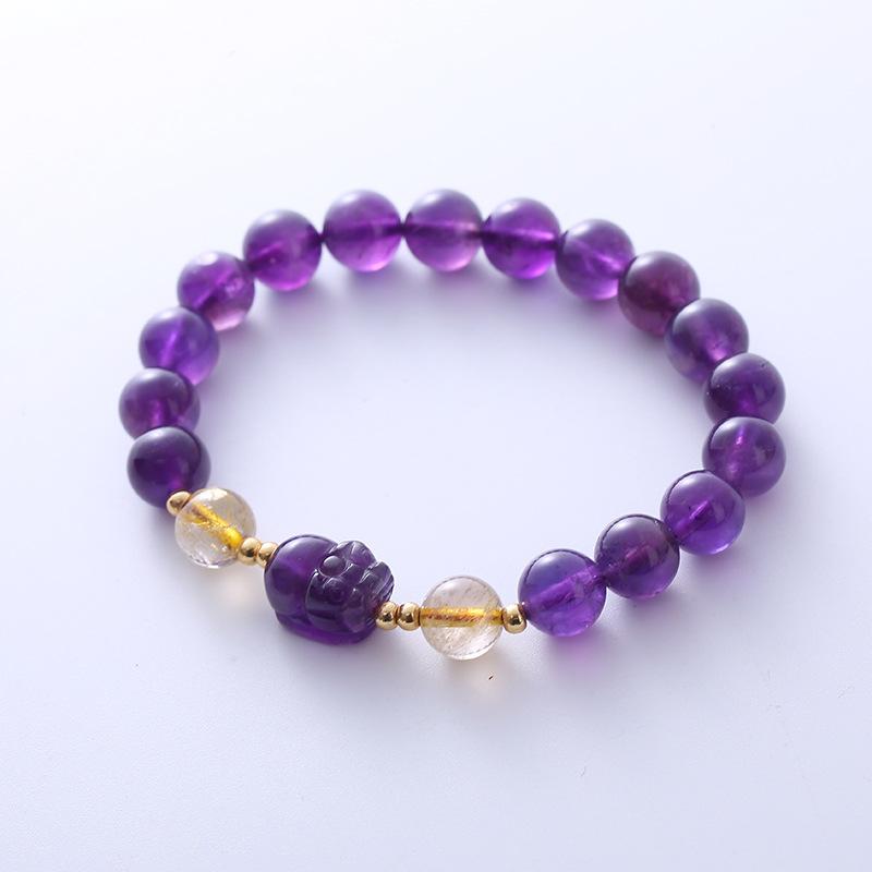 

Vintage amethyst bracelet Bangles Women Fashion Jewelry accessories Gift фиолетовый