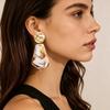 Retro Bohemian Gradient Earrings: Geometric Light-Luxury for Women