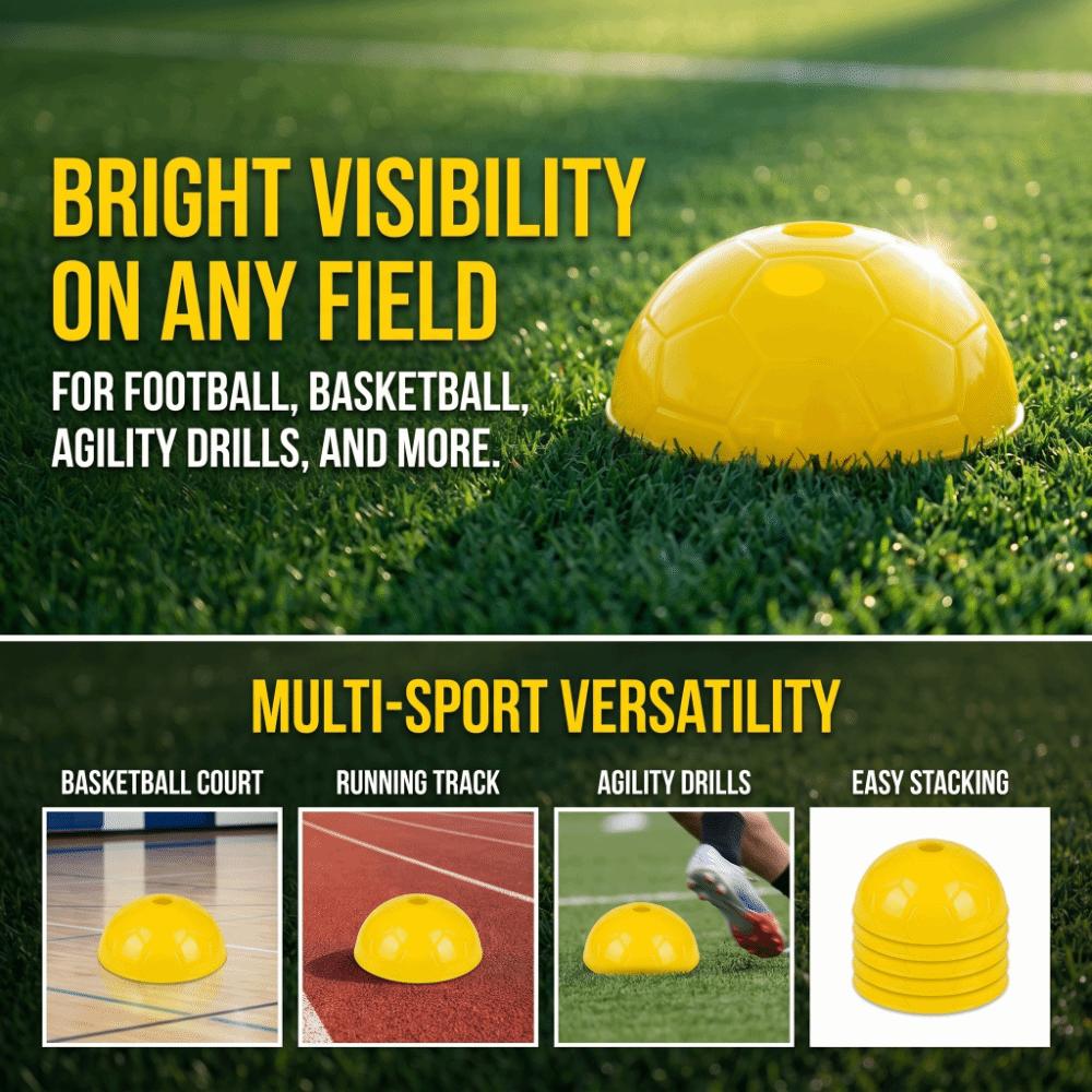 5PCS PE Soccer Marker Set Top Hole Sports Marker Discs Portable Agility Marker Set Outdoor Exercise