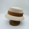 Japanese Elegant Retro Beige Bow Woolen Woolen Basin Hat Women'S Autumn And Winter French Bell-Shaped Fisherman'S Top Hat Flat Top