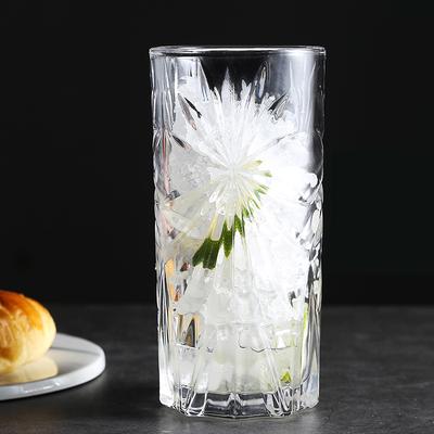 320ml 2pcs Set Transparent Drinkware Party Luxury Beer Cup Foreign Wine Glass Crystal Carved Cocktail Glass Juice Tea Milk Mugs