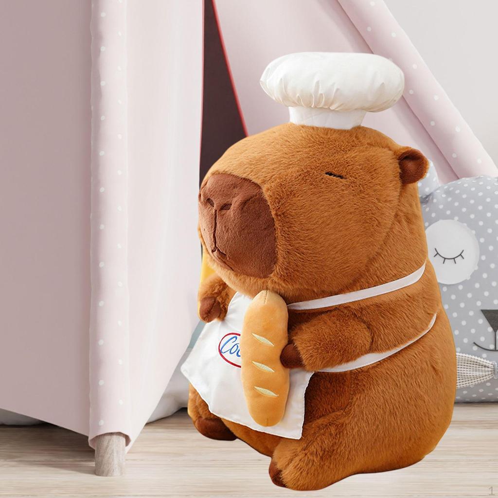 Capybara Plush Doll Chef Toy Stuffed Animal for Kids Adults