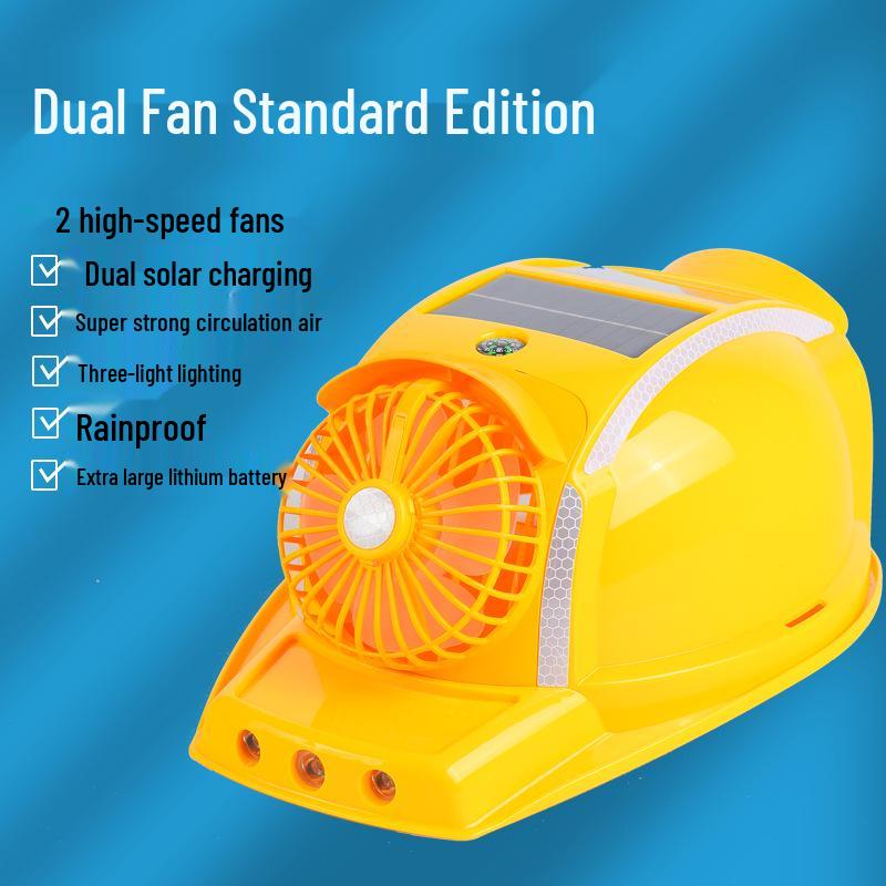 Casco de Seguridad Refrigerante Solar con Ventilador y Protección Solar