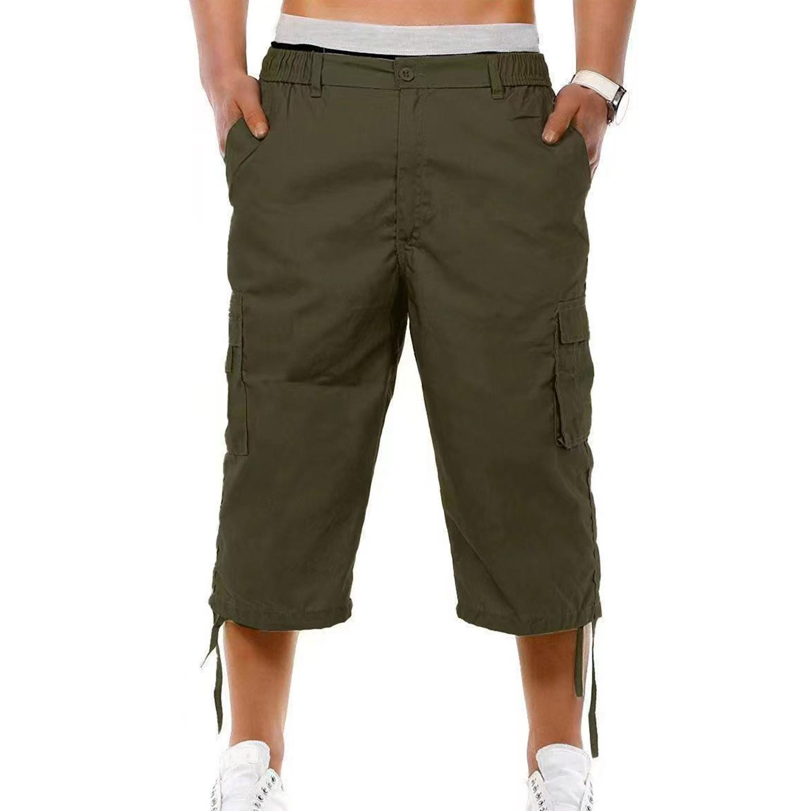 

Мужская спортивная карманная рабочая одежда, повседневные свободные шорты, повседневные шорты для бега на шнурке XXXL