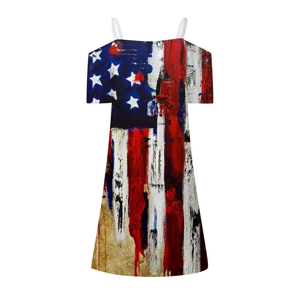 Dámské šaty Ležérní nezávislá denní sukně s potiskem letní šaty