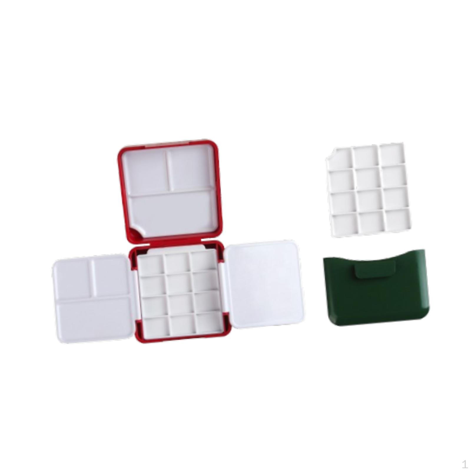 

Палитра для акварели, коробка с красками, пустая для профессионалов-новичков с мойкой для кистей, поддон для смешивания гуаши красный