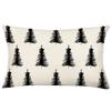 New Christmas Style Simple Letter Double-sided Printed Linen Pillow for Home Decoration, Sofa Waist Pillowcase