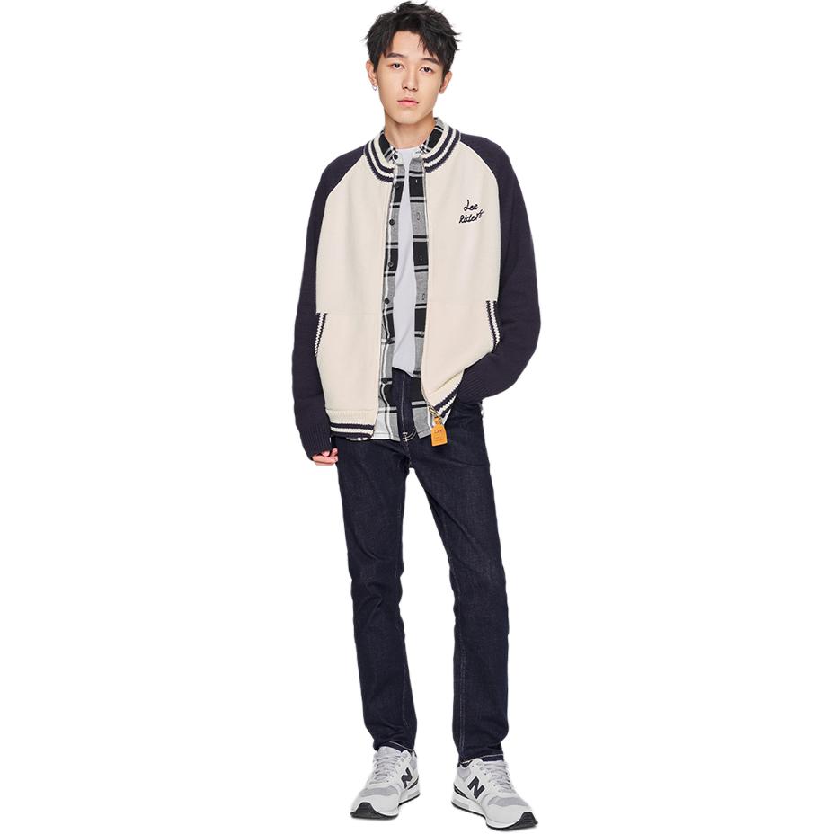 Lee Sweaters Unisex White Moderate Cardigan LUT010376207779A08484