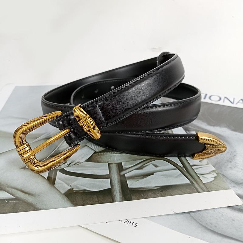 Fire sesonger tilgjengelig Nytt belte Dame Skinn Mote Allsidig Jeansbelte Dekorasjon Med Skjørt, Dress, Genser Midjedeksel