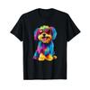 Rainbow Cute Dog Wearing Glasses Heart Puppy Love Funny T Shirt Vintage Unisex Breathable Comfortable Fashion Stylish