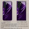 Coque de téléphone en verre trempé à motif ondulé et incurvé pour Samsung Galaxy S26 S25 S24 S23 S21 S20 fe/plus/ultra anti-chute