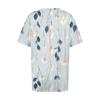 Tops femininos plus size, camisas de manga curta, gola em V, roupas casuais, estampas, tops