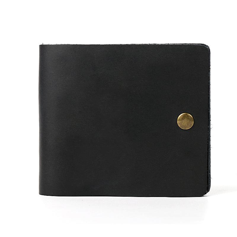 1 PC Retro Minimalist Bifold Leather Card Wallet for Men and Women Wrap Credit Card Holder Porte Carte Wallet