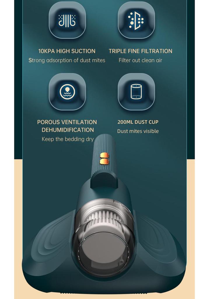 Wireless Handheld UV Mite Remover for Beds