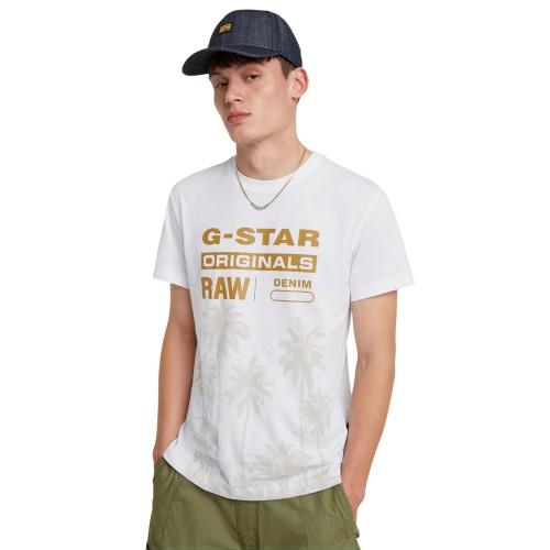 G-Star Mens Palm Tree Regular T-Shirt