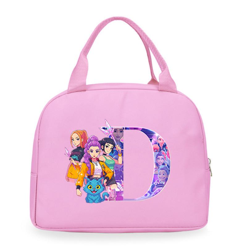 Kinderen Meisjes Kpop Rumi Zoey Mira Derpy Sajaboys Bedrukt Student Waterdicht Maaltijd Lunchbox Tas Casual Handtas