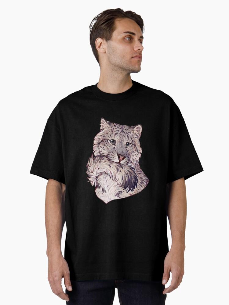 Wild Life Snow leopard portrait Oversized Unisex T-Shirt