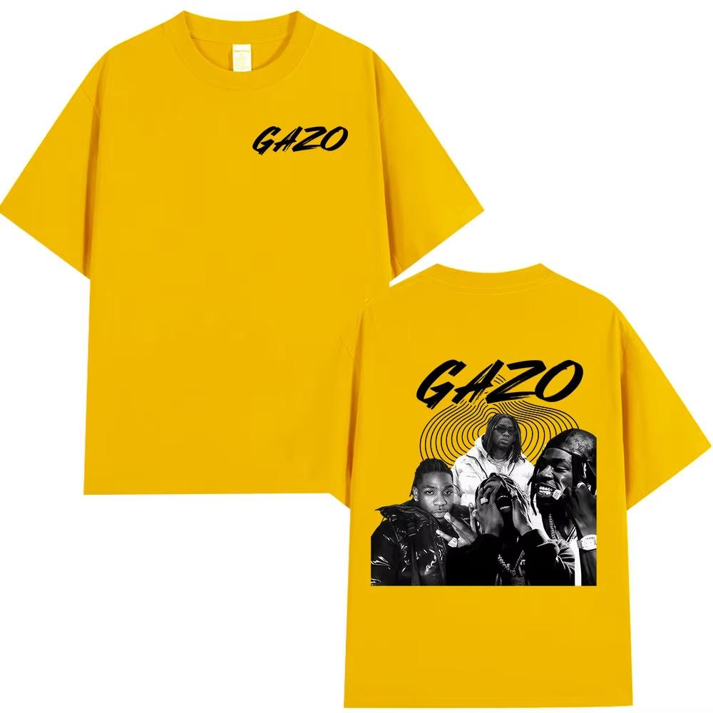 Rapper Gazo album graphics 100Cotton music Tshirt Men 2026 New Summer Hip hop unisex ventilate Short sleeve shirt fan gifts