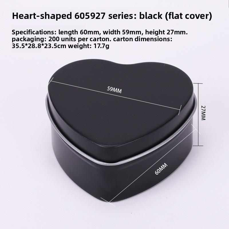 Tinplate Small Jewelry Heart-shaped Iron Can Tinplate Box Badge Small U Disk Iron Box