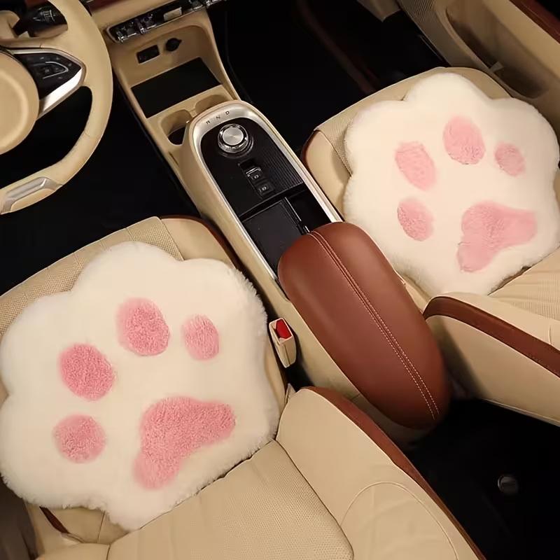 Cat Paw Car Seat Cushion Plush Cartoon Cat Claw Seat Pad for Car Interior Decoration Kids Chair Home Office Comfort