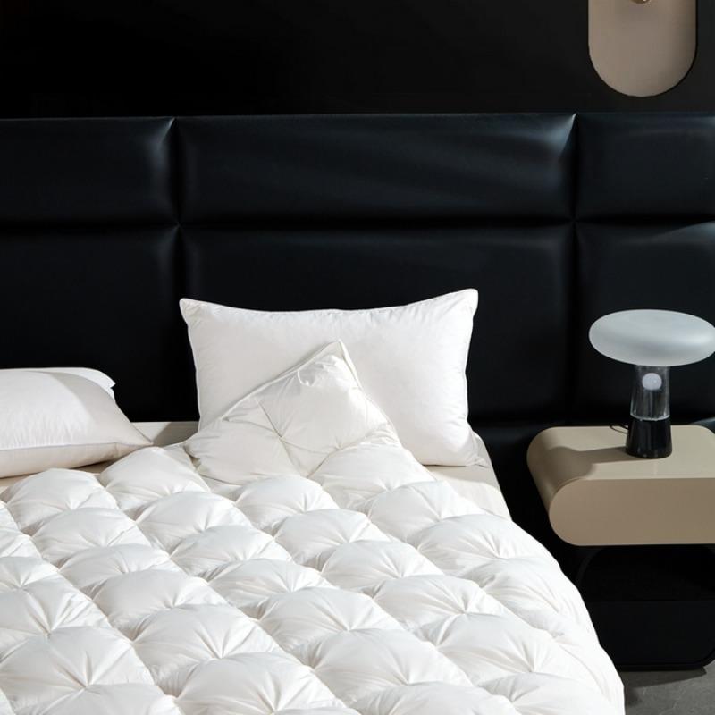 Light Luxury New Cotton Down Comforter High End Buttoned Warm Quilt Core Thick Solid Color Comfortable Blanket Soft Breathable
